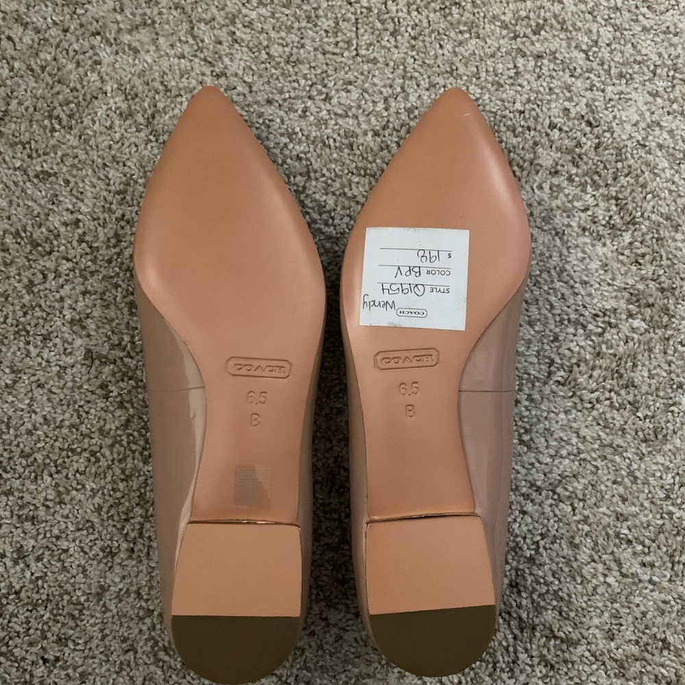 Coach Nude Patent Flats